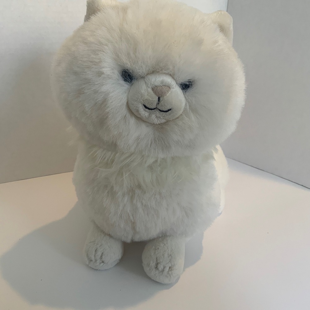 Jellycat Carissa Persian Cat Rare Retired White Fluffy Plush Stuffed Animal 9in